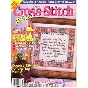 Cross Stitching Plus Magazine March 1993 Sampler Patterns